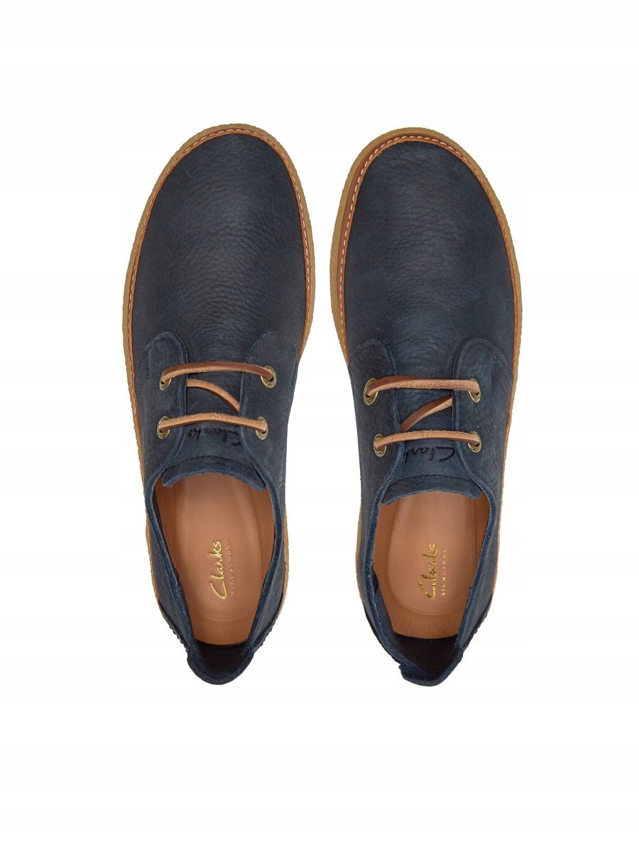 CLARKS PÓŁBUTY MĘSKIE GRANATOWE SKÓRA NATURALNA LICOWA 42 16AA