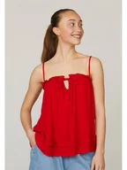 Koszulki i topy damskie - SisterS point Top w kolorze czerwonym - miniaturka - grafika 1