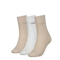Skarpetki damskie - Calvin Klein Damskie skarpety na prezent (3 sztuki), Camel Combo, rozmiar uniwersalny - miniaturka - grafika 1