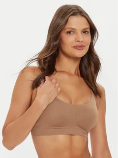 Chantelle Biustonosz top Smooth Comfort C10U10 Brązowy - Bielizna sportowa damska - miniaturka - grafika 1