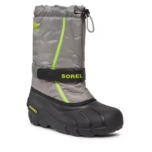Śniegowce Sorel Youth Flurry™ NY1965-062 Chrome Grey/Black - Buty dla chłopców - miniaturka - grafika 1