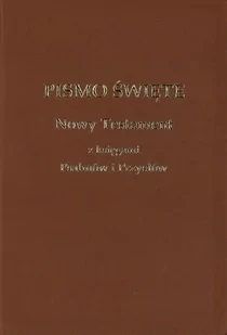 Wrota nadziei Nowy Testament z księgami Psalmów i Przysłów UBG - oprawa PU ekoskóra brąz - Religia i religioznawstwo - miniaturka - grafika 1