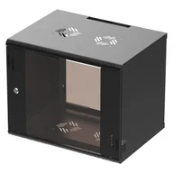 Szafy rack - Szafa wisząca Professional 19" 9U, 450mm, drzwi szklane, czarna - miniaturka - grafika 1