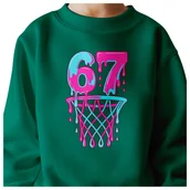 Bluzy dla dziewczynek - BLUZA DZIECIĘCA 67 SIX SEVEN KOSZYKÓWKA DLA CHŁOPCA DZIEWCZYNKI 134-140 - miniaturka - grafika 1