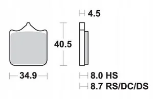 Sbs Klocki Hamulcowe Kh604/4 Street Excel Sinter Bmw S 1000rr '09-'18 Przód - Klocki hamulcowe - miniaturka - grafika 1