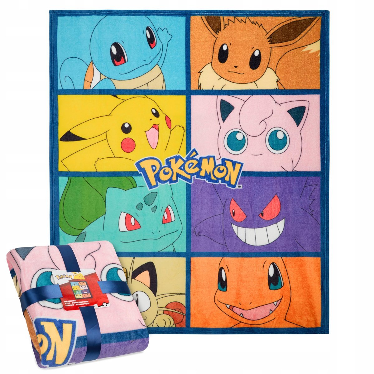 POKEMON Koc Dziecięcy Pluszowy 130x150 cm