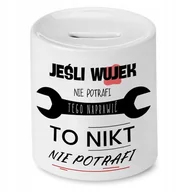 Skarbonki - Skarbonka Dla Wujka na Urodziny Imieniny Prezent z Nadrukiem ze Zdjęciem + Opakowanie na prezent (wzór 04) - miniaturka - grafika 1