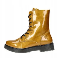 Botki damskie - BUGATTI LAKIEROWANE BOTKI DAMSKIE Z ZAPIĘCIAMI 36 6CA - miniaturka - grafika 1