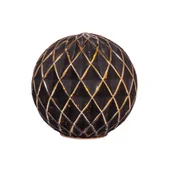 Lampiony i znicze - Lampion ceramiczny LED 20 cm czarno-złoty - miniaturka - grafika 1