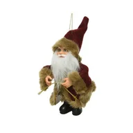 Ozdoby bożonarodzeniowe - Zawieszka poliestrowa Mikołaj bordowa - miniaturka - grafika 1