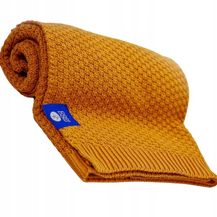 Kocyk bambusowy bawełniany 80x100 pomarańczowy ATEST