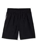 Spodenki damskie - Under Armour Ua tkane szorty chłopięce z grafiką, lekkie, wygodne i luźne szorty dla nastolatków, pakowane sportowe szorty zaprojektowane z myślą o rozgrzewce - miniaturka - grafika 1