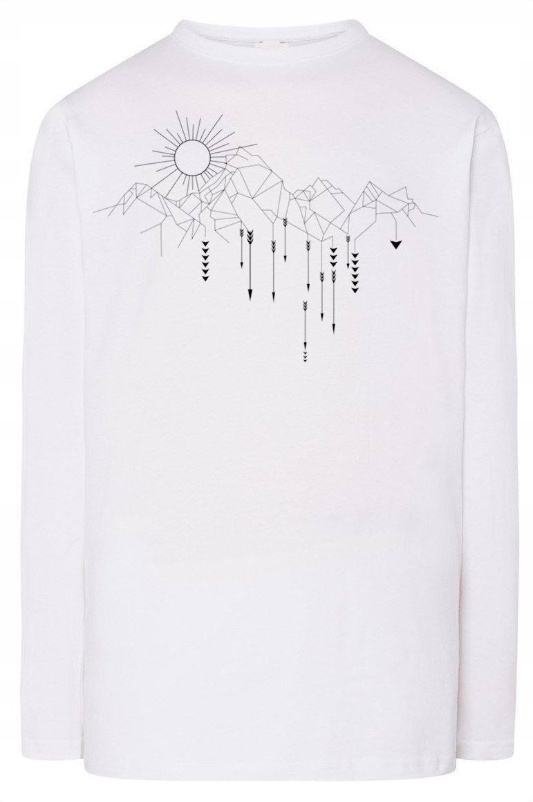 Longsleeve męski nadruk art line GÓRY r.L