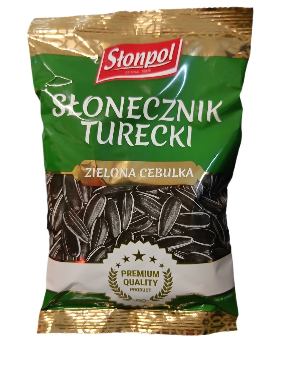 Słonecznik Turecki Ciemny Prażony Zielona Cebulka Słonpol 100 g