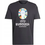 Koszulki męskie - Koszulka męska adidas Euro24 czarna IT9291 2XL - miniaturka - grafika 1
