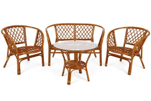 Meble ogrodowe rattanowe Bahama Orange / Latte 3+1 - Meble ogrodowe - miniaturka - grafika 2