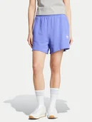 Spodenki damskie - adidas Szorty sportowe Essentials French Terry IW5708 Niebieski Loose Fit - miniaturka - grafika 1