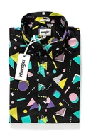 Koszule męskie - WRANGLER SS SHIRT BLACK W58816S01-L - miniaturka - grafika 1