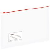 Artykuły biurowe - Koperta z zamkiem strunowym A4 EC011B czerwona - miniaturka - grafika 1