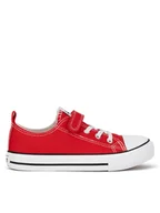 Buty dla dziewczynek - Sprandi Trampki YL201407(IV)DZ Czerwony - miniaturka - grafika 1