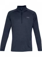 Bluzy sportowe męskie - Męska bluza treningowa UNDER ARMOUR Tech 2.0 1/2 Zip - granatowa - miniaturka - grafika 1