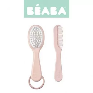 Beaba Szczoteczka do włosów i grzebień Old Pink (opakowanie zbiorcze 6 szt.) solution-bc-7058-0 - Szczotki do włosów dla dzieci - miniaturka - grafika 1