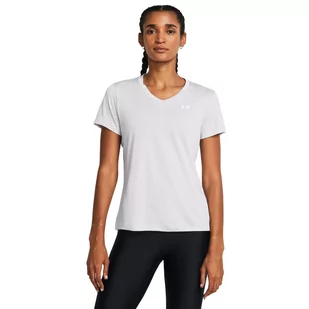 Damska koszulka treningowa Under Armour Tech SSV- Twist - szara - UNDER ARMOUR - Koszulki sportowe damskie - miniaturka - grafika 1