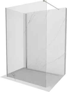 Mexen Kioto ścianka prysznicowa Walk-in 130 x 75 cm, transparent, nikiel szczotkowany - 800-130-212-97-00-075 - Ścianki i drzwi prysznicowe - miniaturka - grafika 1