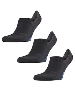 Falke Cool Kick Invisible stopki, uniseks, 3 pary, kolory: czarny, biały, rozmiar 39-48 - ultralekka pluszowa podeszwa, antypoślizgowe dzięki silikonowi w obszarze pięty (Cool Kick Invisible 3-pack U - Skarpetki damskie - miniaturka - grafika 1