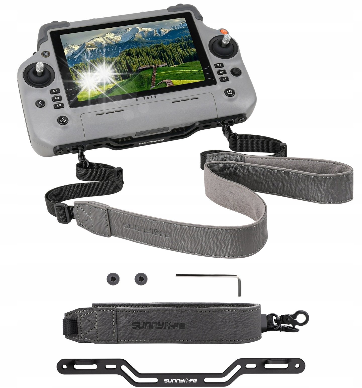 SunnyLife Szelki Uchwyt Pasek Mocowanie na Szyję do Pilota Drona do DJI RC PLUS 2 1