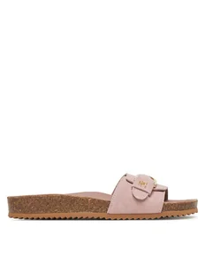 Tommy Hilfiger Klapki Soft Suede Adjustable Mule FW0FW08809 Różowy - Klapki i japonki damskie - miniaturka - grafika 1
