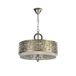 Maytoni LAMPA wisząca VANERA H260-03-N Maytoni abażurowa OPRAWA okrągła ZWIS metalowe wzorki złote H260-03-N - Lampy sufitowe - miniaturka - grafika 1