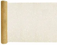 Dekoracje i nakrycia stołu na imprezę - BIEŻNIK BROKATOWY ZŁOTY 30 x 500 CM - miniaturka - grafika 1