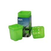 Donice - Doniczka do rozsady kwadratowa 8 cm zielona 20 szt. VEFI - miniaturka - grafika 1