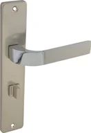 Klamki - Klamka do drzwi wewnętrznych z długim szyldem do wc Frida Nikiel/chrom - miniaturka - grafika 1