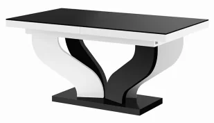 Rozkładany stół czarno - biały połysk L2-W24 - Stoły Rozkładany stół czarno - biały połysk L2-W24 - Stoły - miniaturka - grafika 1