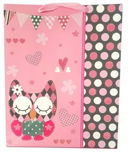 JU-PITER Torebka prezentowa sowy 1143C 18x23x10cm p12, cena za 1szt - Pozostałe akcesoria dla plastyków - miniaturka - grafika 1