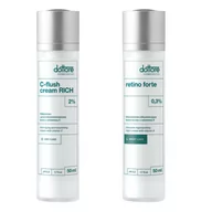Zestawy kosmetyków damskich - Dottore KURACJA REGENERUJĄCA 2019 Zestaw Retino Forte 50ml + C-flush RICH 50ml - miniaturka - grafika 1