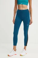 Legginsy - Reebok legginsy do biegania Running Warming kolor turkusowy wzorzyste 100205585 - miniaturka - grafika 1