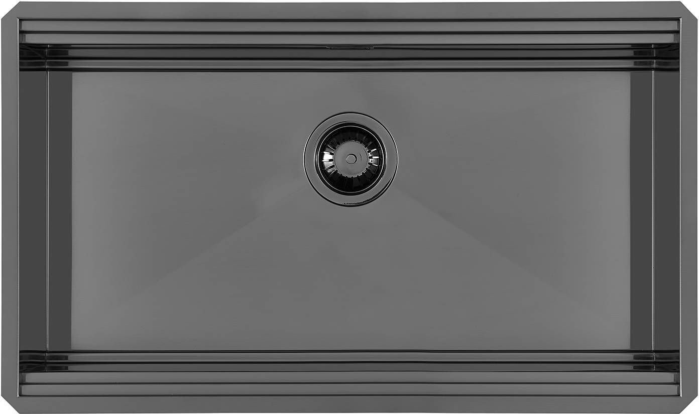 Foster Zlewozmywak 1034856 MILANELLO BOWL 790x466 UM GUNMETAL + 2 x Kratka czarna
