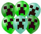 Balony i akcesoria - ZESTAW BALONÓW Z NADRUKIEM MINECRAFT DEKORACJA URODZINOWA NA IMPREZE - miniaturka - grafika 1
