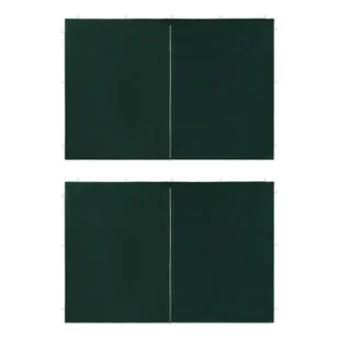 vidaXL Drzwi do namiotu ogrodowego, 2 szt., z suwakiem, zielone - Pawilony ogrodowe - miniaturka - grafika 9