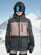 Kurtki i płaszcze dla chłopców - 4F Kurtka snowboardowa membrana 10000 dziecięca - brązowa 164 (13-14 lat) - miniaturka - grafika 1