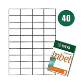 Etykiety do drukarek - Igepa Etykiety samoprzylepne 52,5 x 29,7 mm (40 etykiet / str.) (EA-525X297) - miniaturka - grafika 1