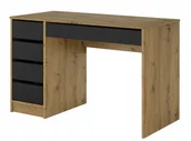 Biurka dla dzieci - Biurko Maks dąb artisan czarny 120cm prawe lewe - miniaturka - grafika 1