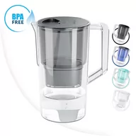 Dzbanki filtrujące - Dzbanek Filtrujący Aquamax Basic, Wessper, Wkład Filtrujący W Zestawie, 2,5L, Szary - miniaturka - grafika 1