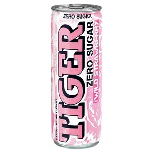 Tiger Zero Sugar Gazowany napój energetyzujący o smaku Wild Strawberry 250 ml - Napoje energetyczne i izotoniczne - miniaturka - grafika 1