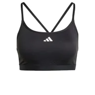 Biustonosze - adidas Damski biustonosz AeroReact Training 3Stripes Bra, S Czarny - miniaturka - grafika 1