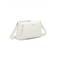 Torebki damskie - Zgrabna Dwukomorowa Biała Listonoszka Luigisanto Praktyczna Torebka - miniaturka - grafika 1