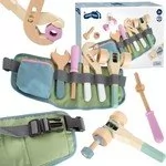 Small Foot Drewniany zestaw narzędzi na pasku - Zabawy w naśladowanie dorosłych - miniaturka - grafika 1